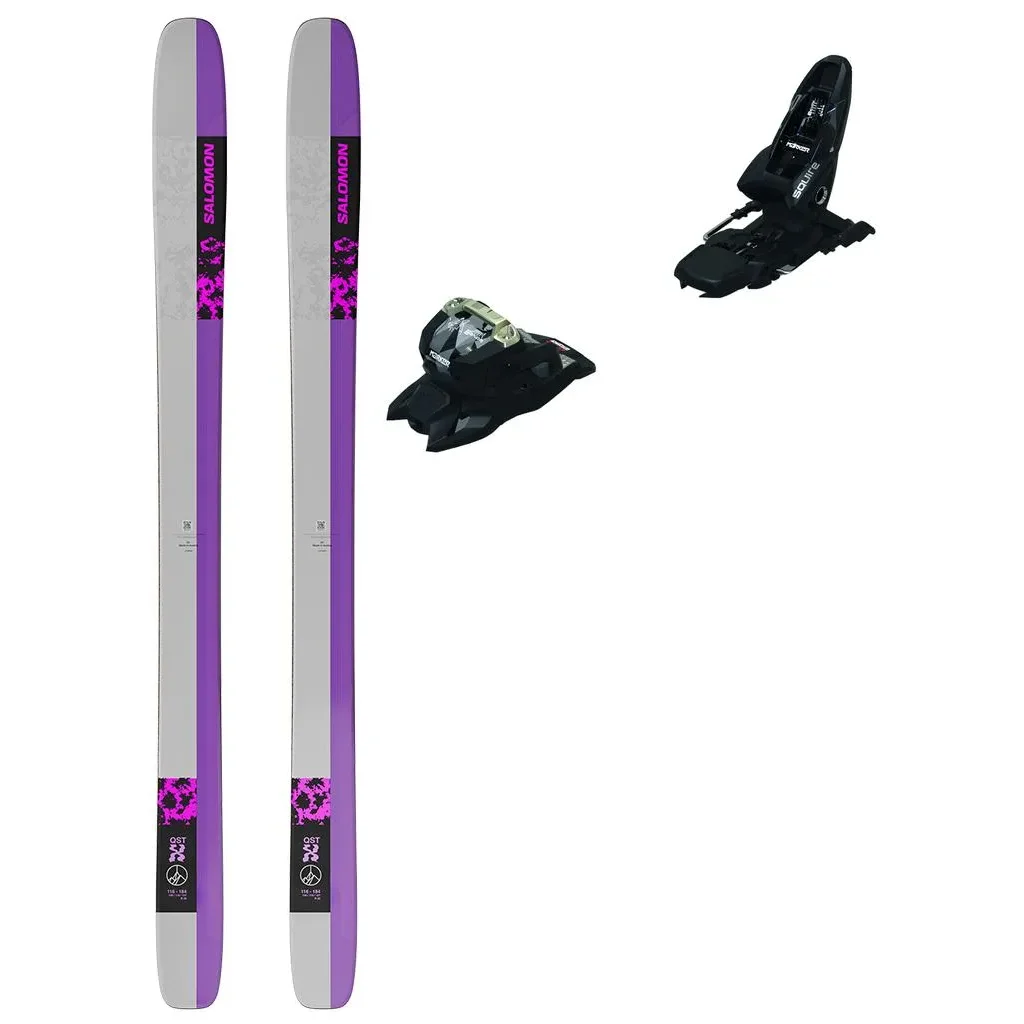 SALOMON Qst X /black shocking pink lunar rock + Fix MARKER Squire 11 /black