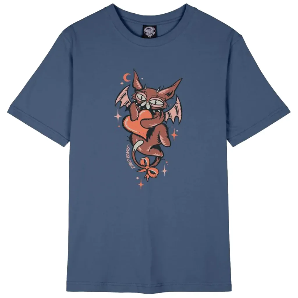 SANTA CRUZ Night Critter Front T-Shirt W /heritage bleu
