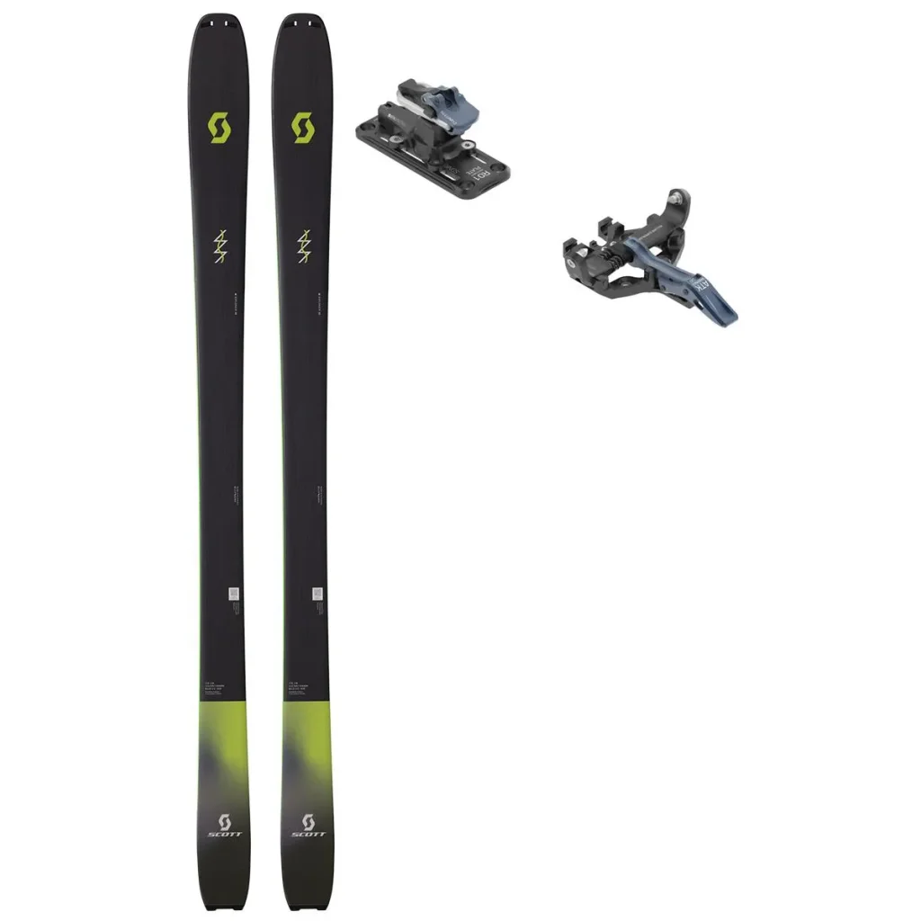 SCOTT Explorair 88 /noir + Fix ATK Kuluar 12 Superlight /bleu marine