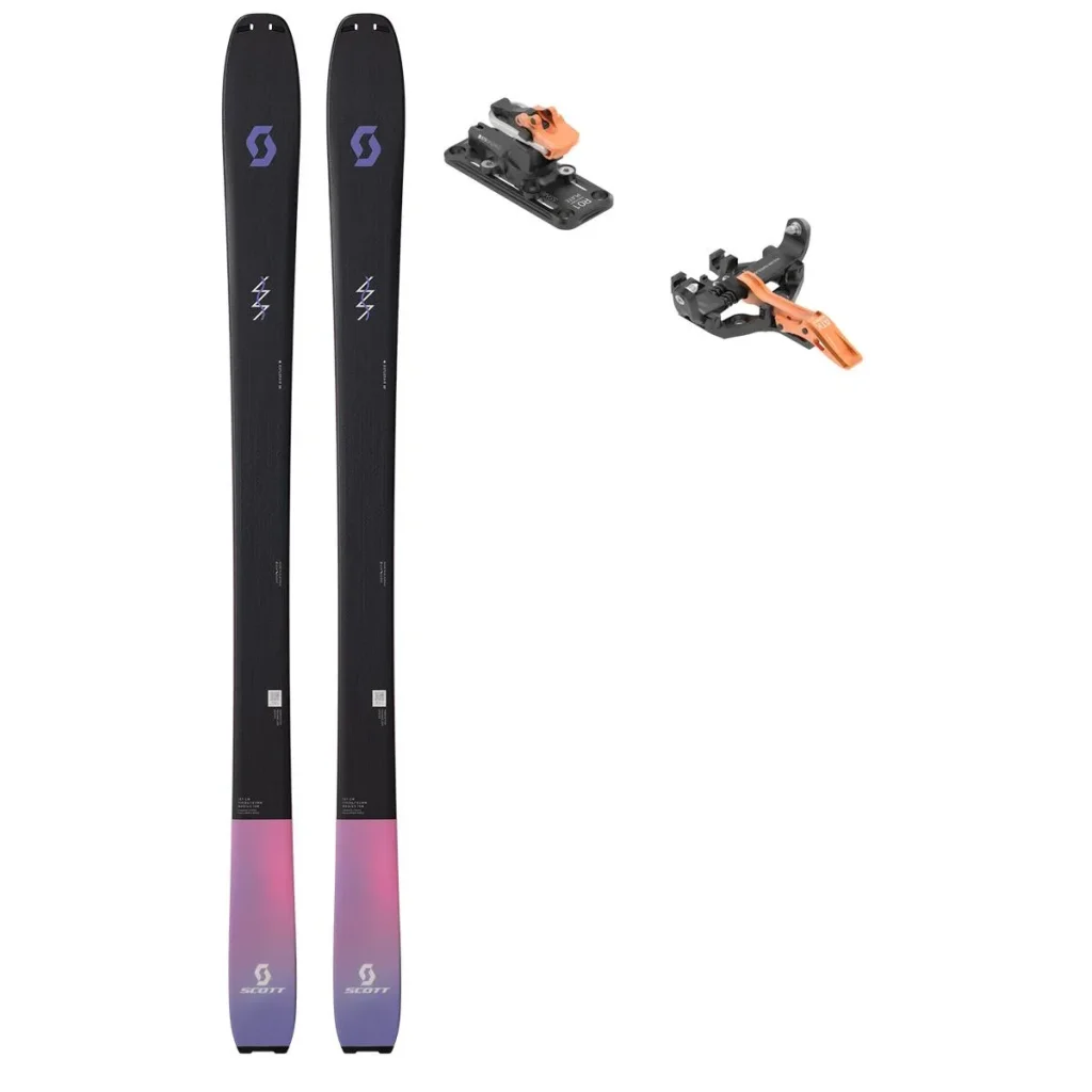 SCOTT Explorair 88 W /black purple + Fix ATK Kuluar 10 Superlight /orange