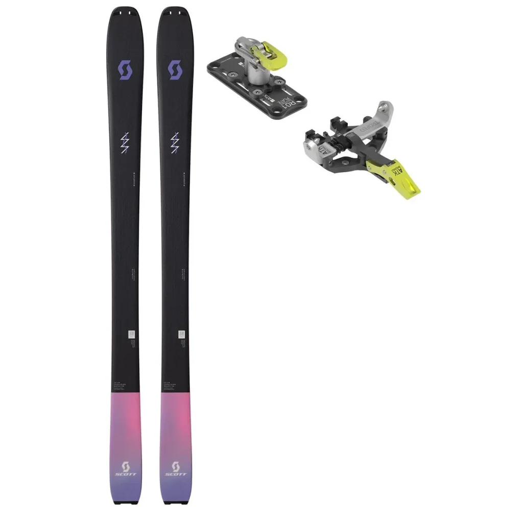 SCOTT Explorair 88 W /noir violet + Fix ATK Trofeo 8 Plus