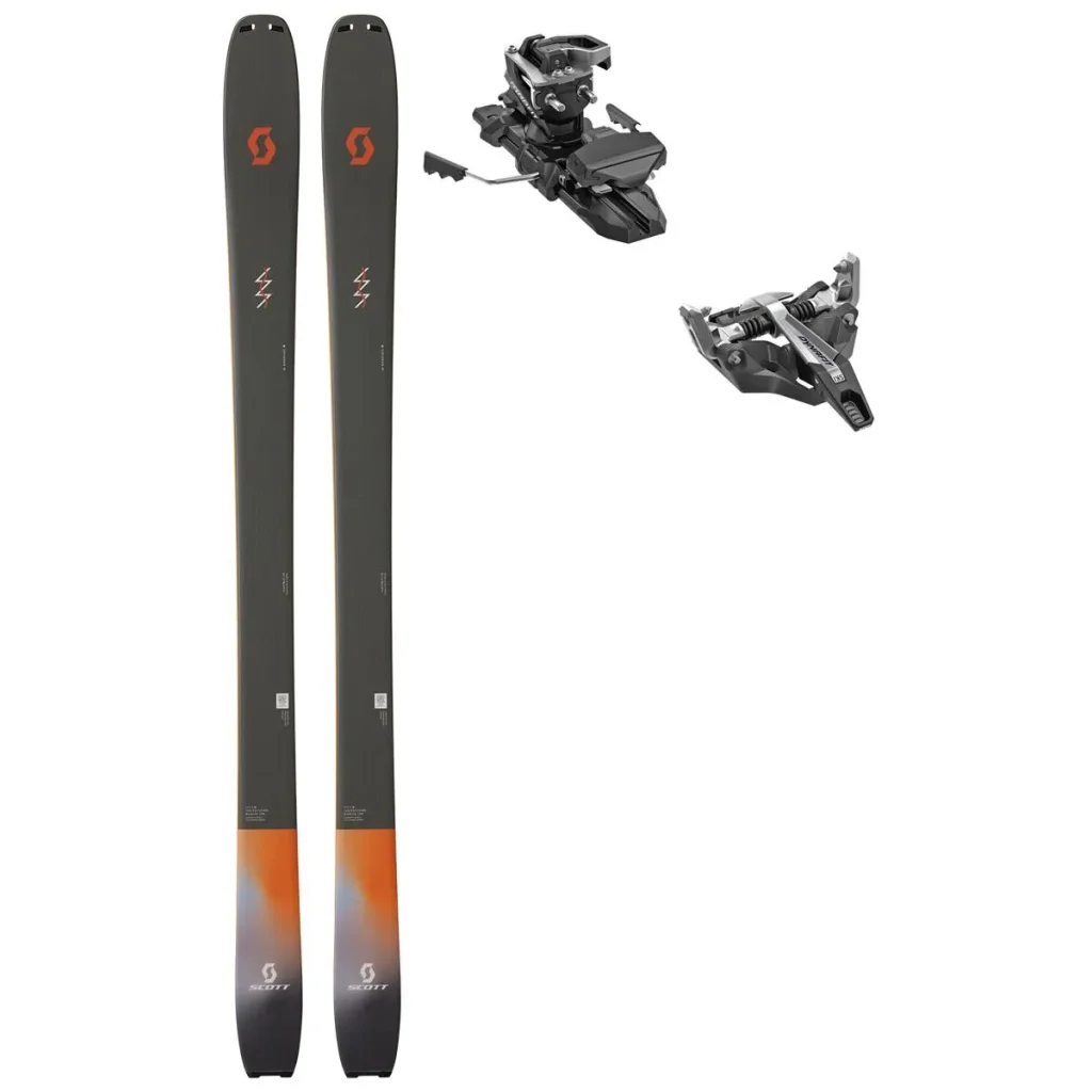 SCOTT Explorair 95 /kaki vert + Fix DYNAFIT Seven Summits+ freins 98 /noir argent