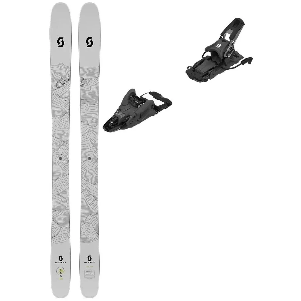 SCOTT Sea 108 /blanc jaune + Fix ARMADA Shift 13 Mnc /freins