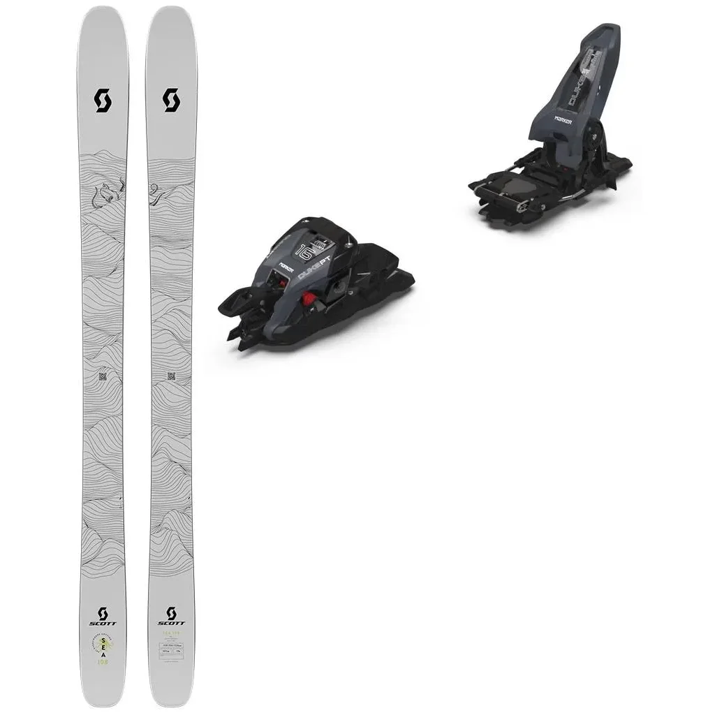 SCOTT Sea 108 /blanc jaune + Fix MARKER Duke Pt 16 /anthracite noir