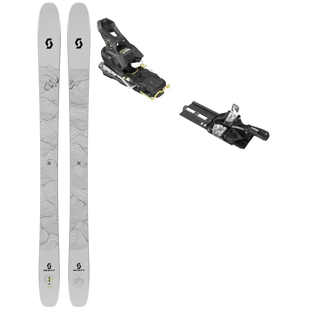SCOTT Sea 108 /white yellow + Fix TYROLIA Attack Hybrid 14 Mn /frein 110mm