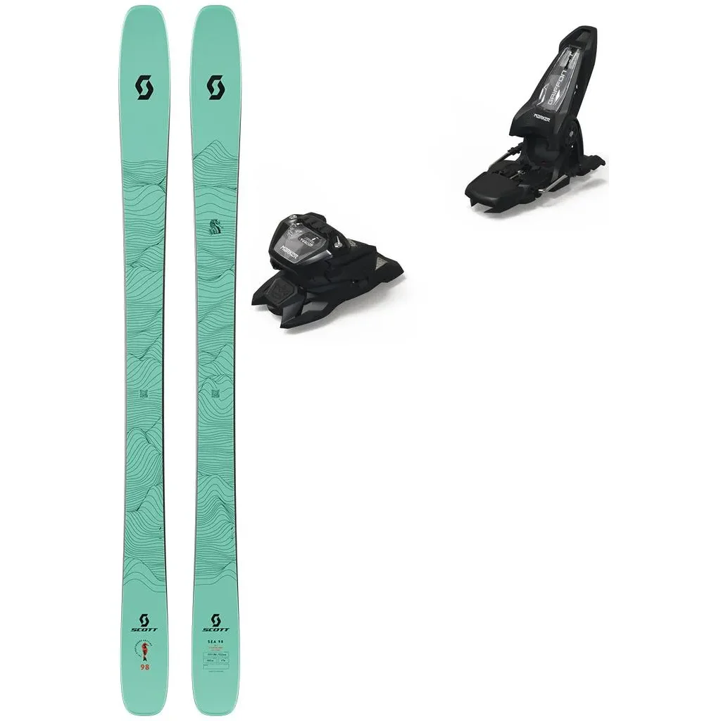 SCOTT Sea 98 /mint green pink + Fix MARKER Griffon 13 ID /black