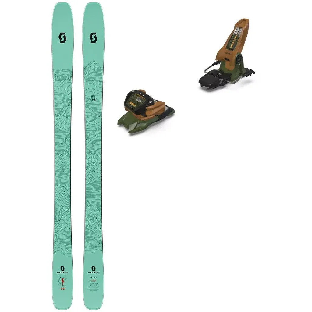 SCOTT Sea 98 /mint green pink + Fix MARKER Griffon 13 ID /green brown