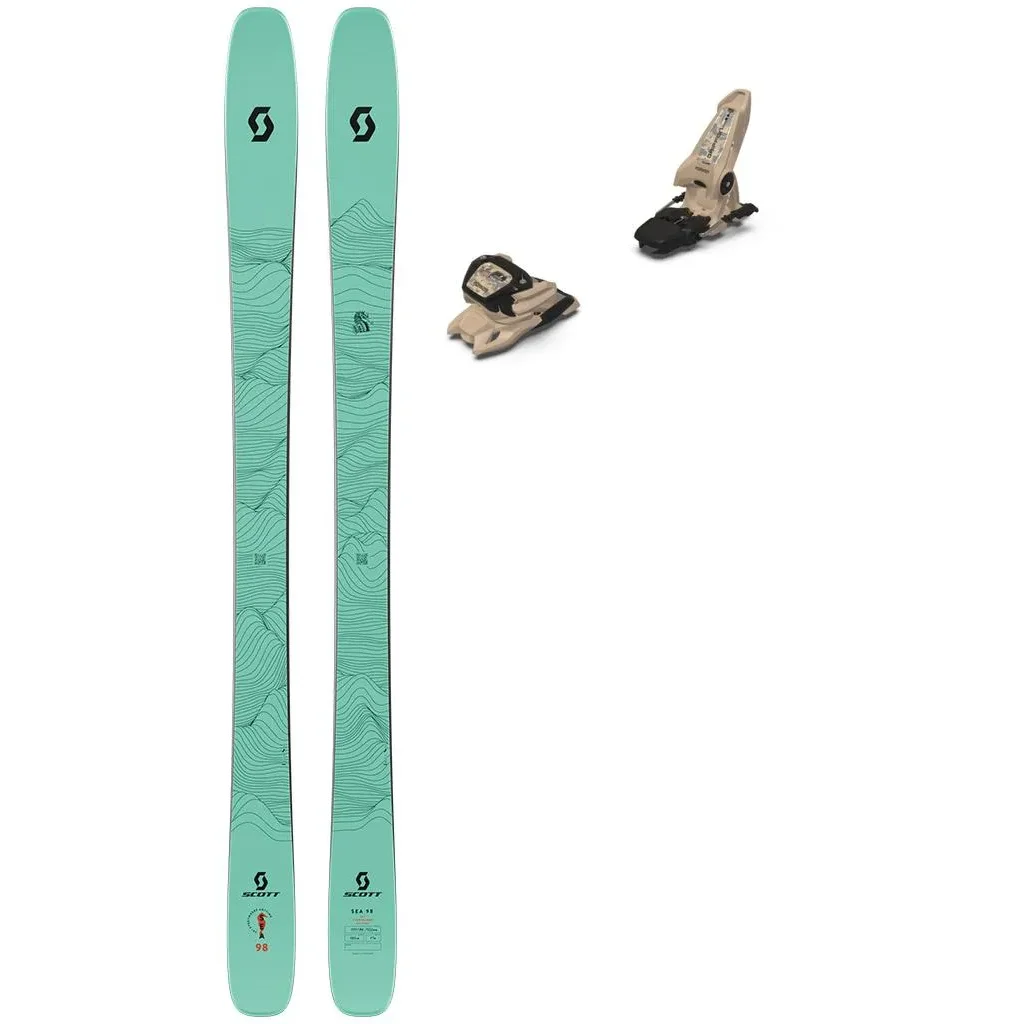 SCOTT Sea 98 /mint green pink + Fix MARKER Griffon 13 ID /Tan