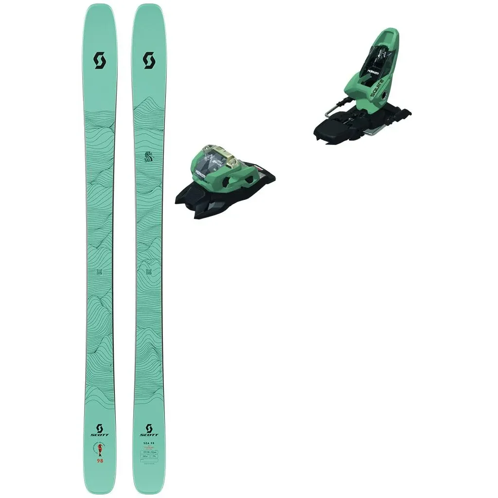 SCOTT Sea 98 /mint green pink + Fix MARKER Squire 11 /green black