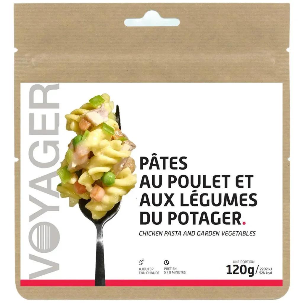 VOYAGER Pâtes Au Poulet Et Aux Légumes Du Potager 125g