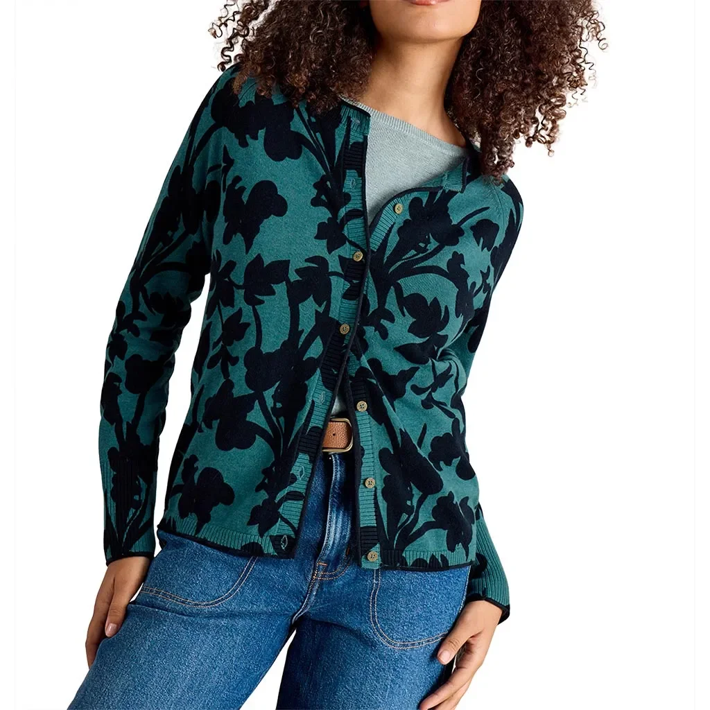 WHITE STUFF Lulu Print Cardi /blue pr