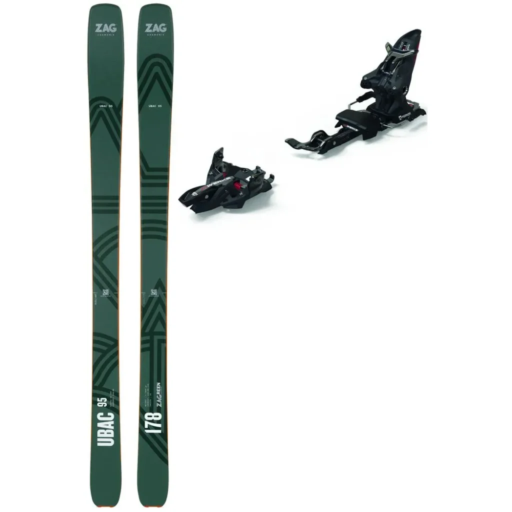 ZAG Ubac 95 + Fix MARKER Kingpin Mwerks 12 (75-100mm) /noir rouge