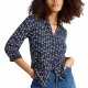 WHITE STUFF Annie Jersey Shirt /navy pr