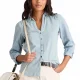 WHITE STUFF Annie Mix Jersey Shirt /dus vert