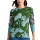 WHITE STUFF Olive Print Jumper /vert pr