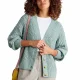 WHITE STUFF Sally Slub Cardigan /dus green
