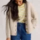 WHITE STUFF Sally Slub Cardigan /nat mlt