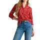 WHITE STUFF Annie Printed Sparkle Shirt /rouge pr