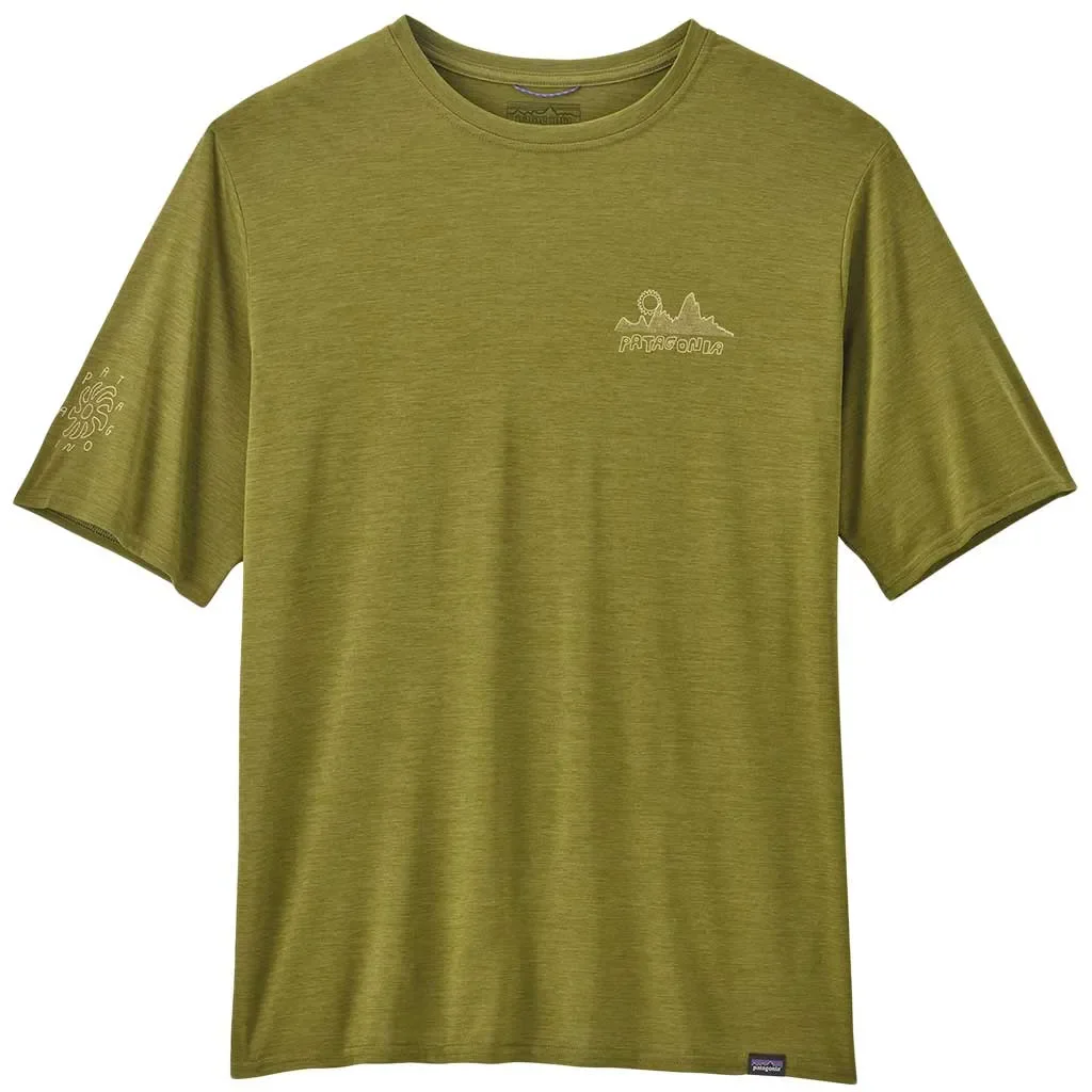 PATAGONIA Cap Cool Daily Graphic Shirt Lands /wind runner graze green x dye
