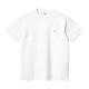 CARHARTT WIP Chase Ss Tshirt /blanc or