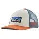 PATAGONIA P-6 Logo LoPro Trucker Hat /blanc w redtail rust