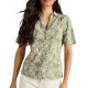 WHITE STUFF Annie Ss Jersey Shirt /green print