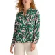 WHITE STUFF Sophie Organic Cotton Shirt /green print