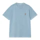 CARHARTT WIP Nelson S/s t-Chemise /clay bleu garment dyed