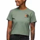 BLACK DIAMOND Faded Crop Ss Tee W /laurel vert