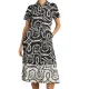 WHITE STUFF Rua Jersey Shirt Dress /noir motif