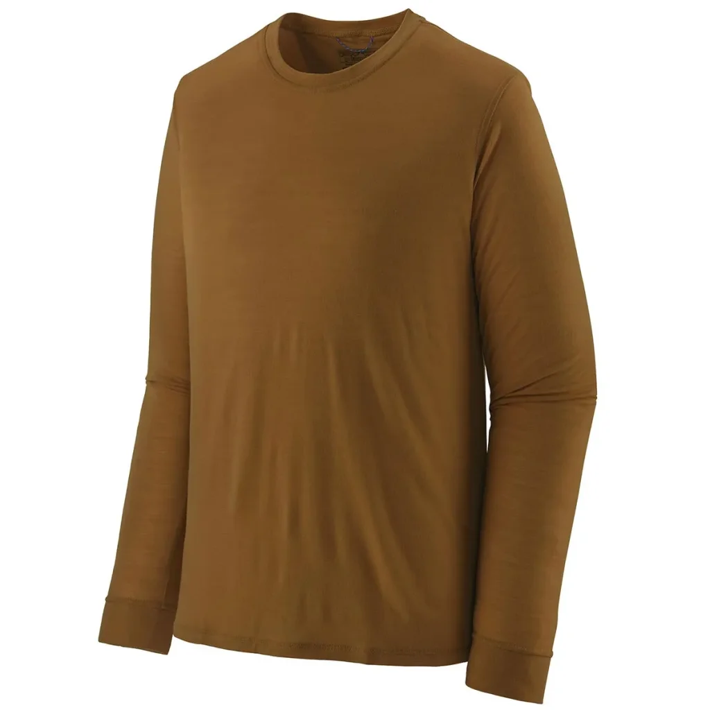 PATAGONIA Cap Cool Merino Blend L/s Chemise /wolf marron