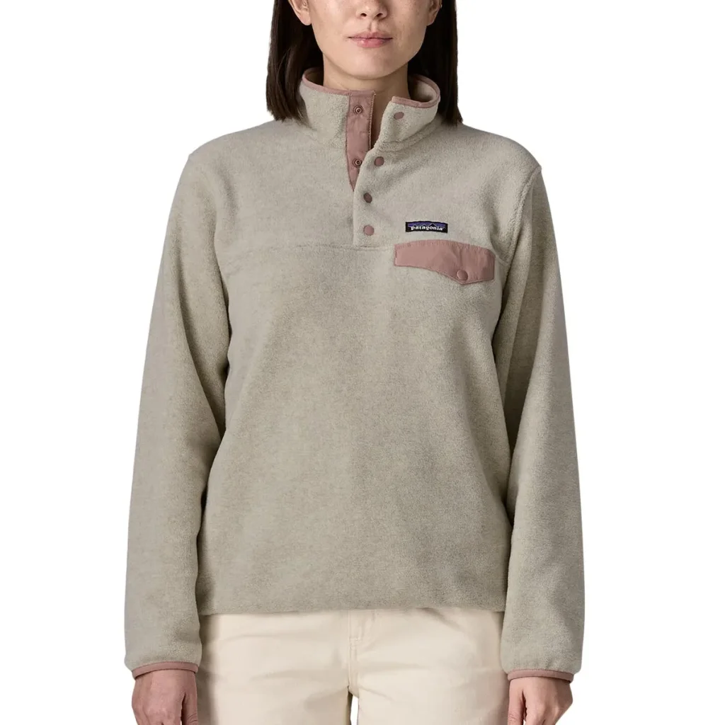 PATAGONIA Lw Synch Snap-T Pullover W /oatmeal heather w moonrise taupe