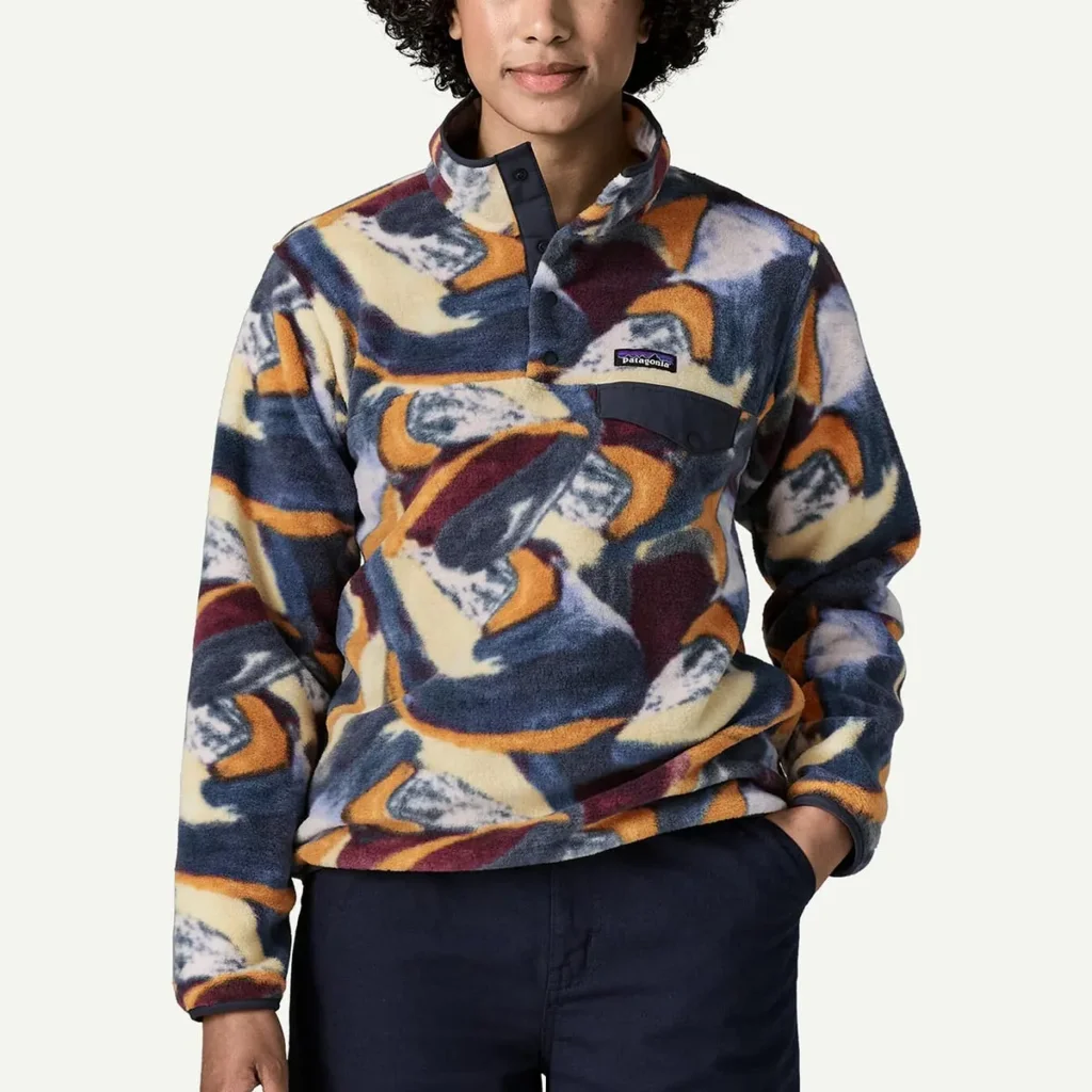 PATAGONIA Lw Synch Snap-T Pullover W /smudge smolder bleu
