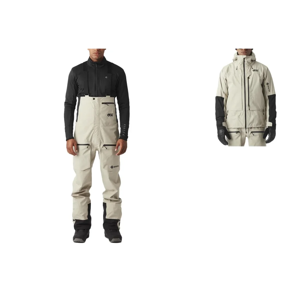 PICTURE ORGANIC Huron Gore Tex Bib Pants /pure cashmere + PICTURE ORGANIC Huron Gore Tex 3L Jacket /pure cashmere