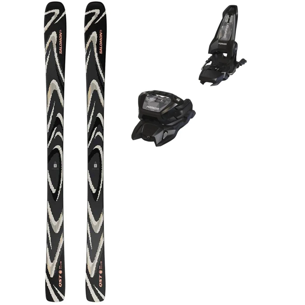SALOMON Qst 94 /black almond milk fusion coral + Fix MARKER Griffon 13 MN /black
