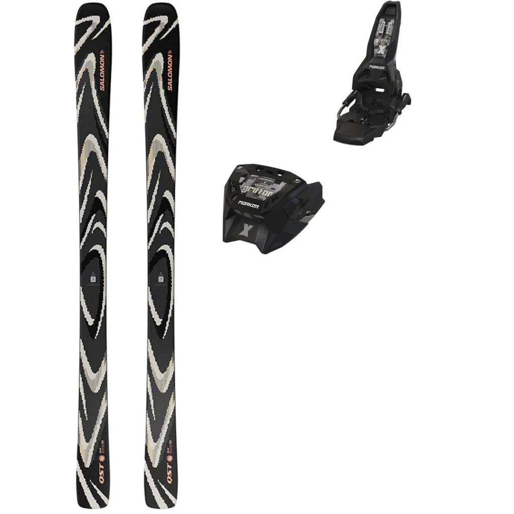 SALOMON Qst 94 /black almond milk fusion coral + Fix MARKER Griffon X 13 /graphite black