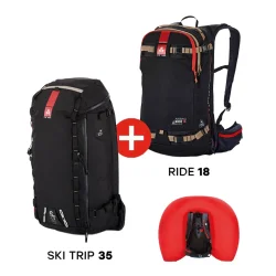 ARVA Airbag Swith Adventure Bundle Ride18 + st35 Black