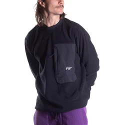 FW APPAREL Sherpa Fleece Crew /Jet Black