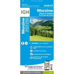IGN Top 25 Morzine-Massif Du Chablais /3528et - IGN