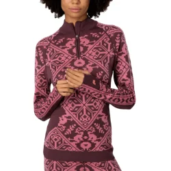 KARI TRAA Saga Half Zip /cocoa powder - KARI-TRAA