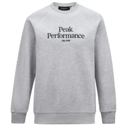 PEAK PERFORMANCE Original Crew /med grey melange black - PEAK-PERFORMANCE