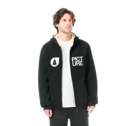PICTURE ORGANIC Basement Plush Zip Hoodie /Black - PICTURE-ORGANIC