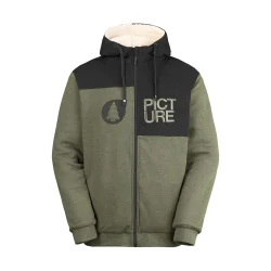 PICTURE ORGANIC Basement Plush Zip Hoodie /grape leaf mela - PICTURE-ORGANIC