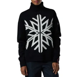 ROSSIGNOL Patterned Turtle Neck Sweater /black - ROSSIGNOL
