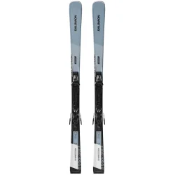 SALOMON S/max 10 + fix m11 gw l80 /chiné bleu noir - SALOMON