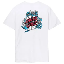 SANTA CRUZ Grabke Exploding Dot T-Shirt /White - SANTA-CRUZ