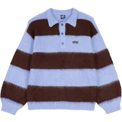 SANTA CRUZ Groovy Stack Knit Polo /bleu/marron bandes - SANTA-CRUZ