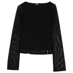 SANTA CRUZ Strip Boat Neck LS Top /Black - SANTA-CRUZ