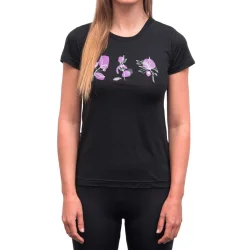 SENSOR Merino Air Bloom T-Shirt Manches Courtes W /Noir - SENSOR