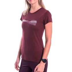 SENSOR Merino Air Hills T-Shirt Manches Courtes W /Rouge Porto - SENSOR